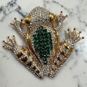 Brilliant & rare Vintage Nina Ricci Frog brooch